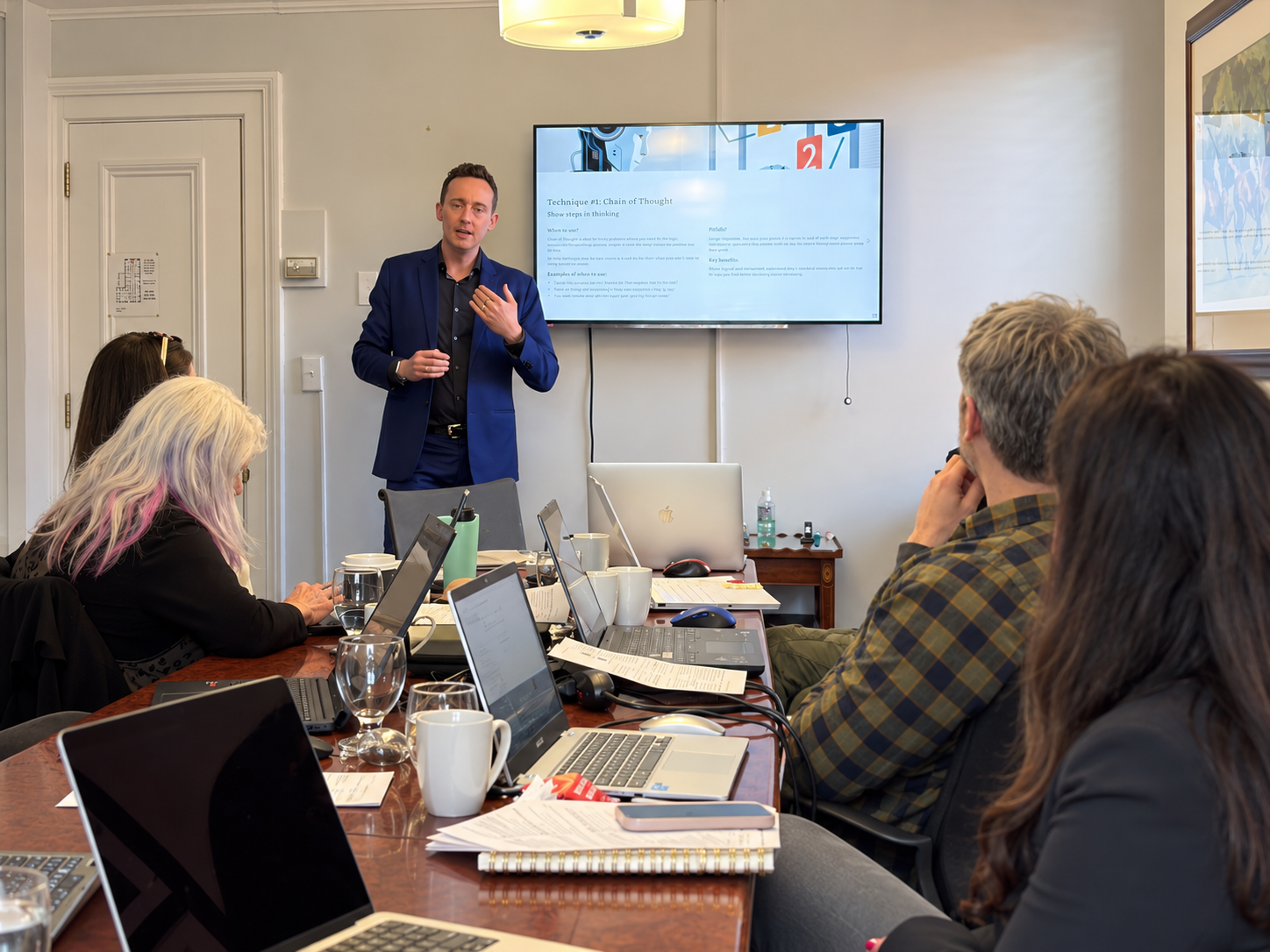Small-group AI workshop at the Union Club of British Columbia