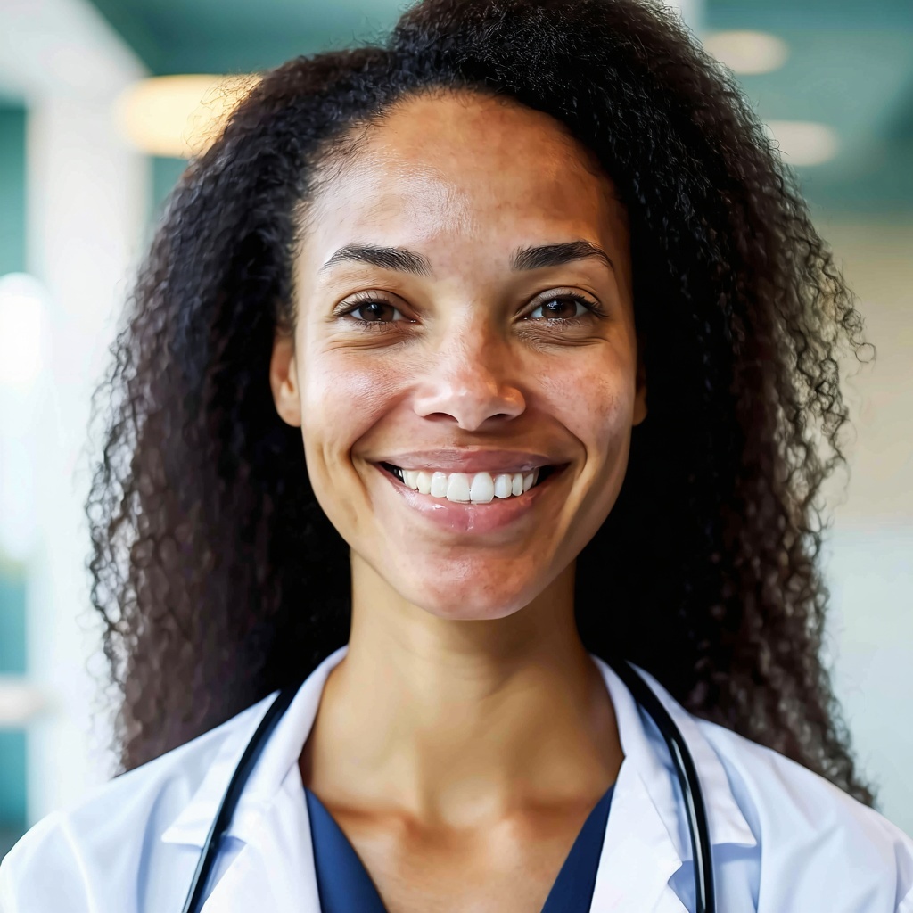 woman doctor smiling